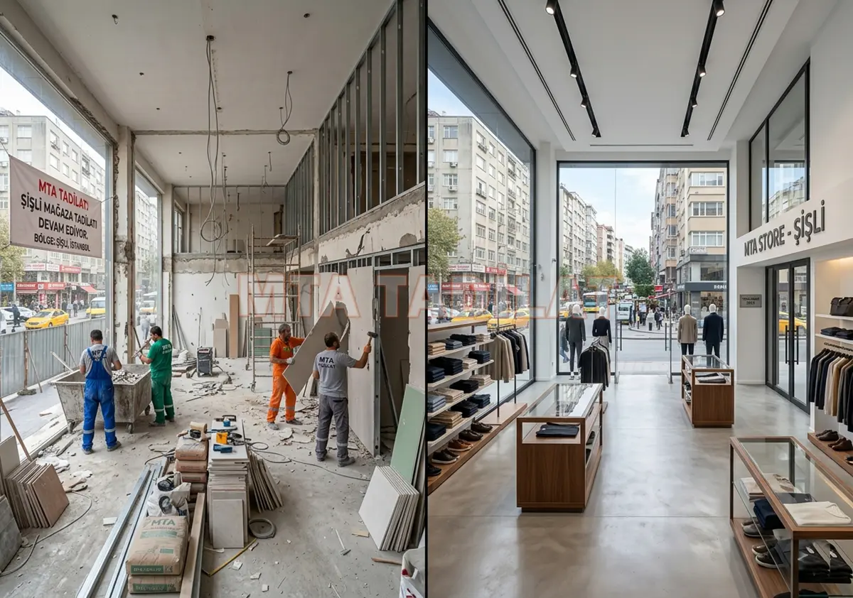 Şık Mağaza Tadilatı Dekorları